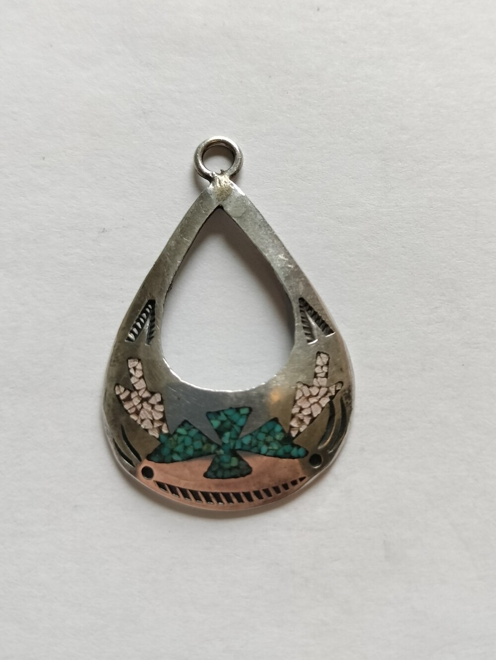 Vintage Jim Bitsui Sterling Thunderbird Navajo Pendant